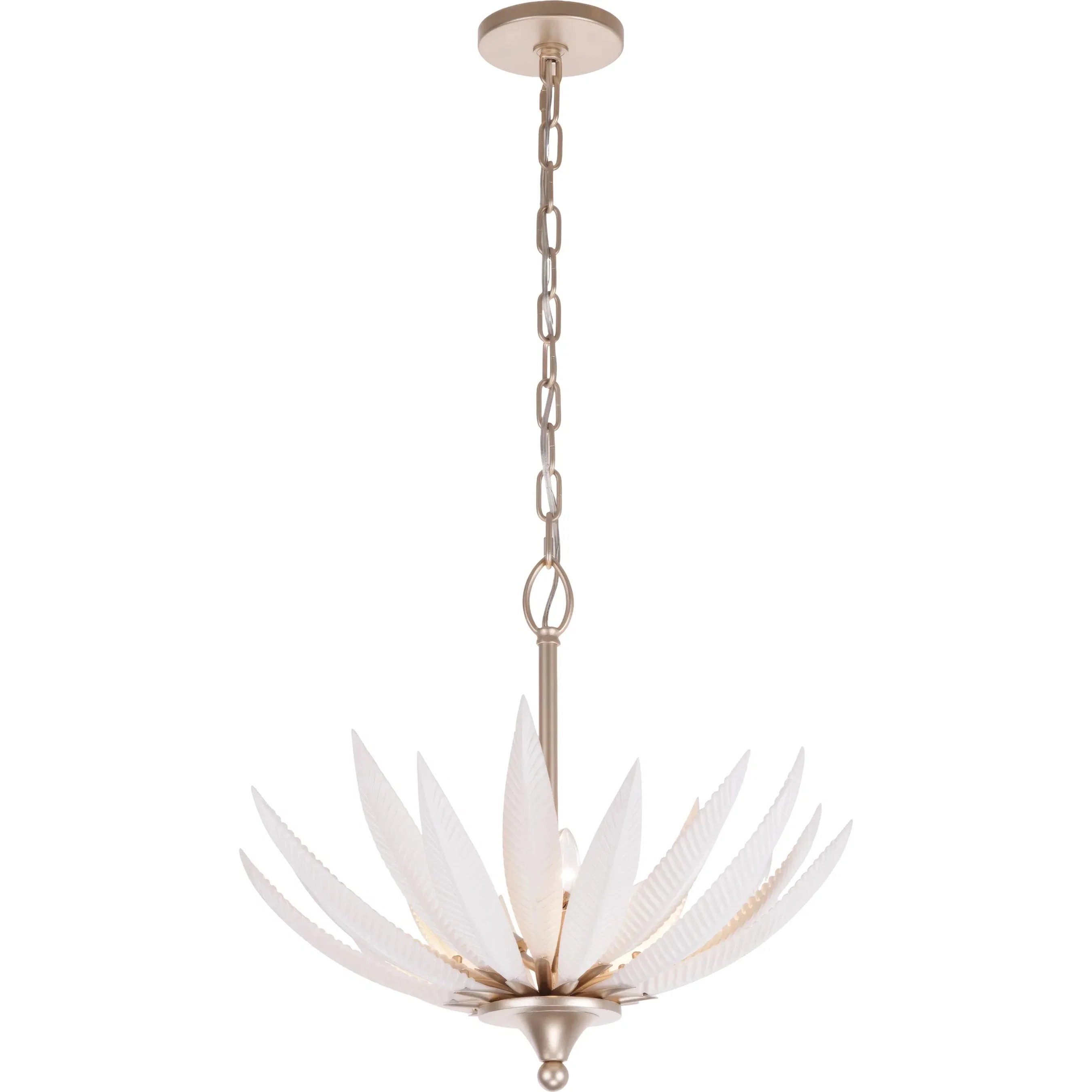 Zanara 3 Light Pendant with 3D Printed Ceramic Leaves