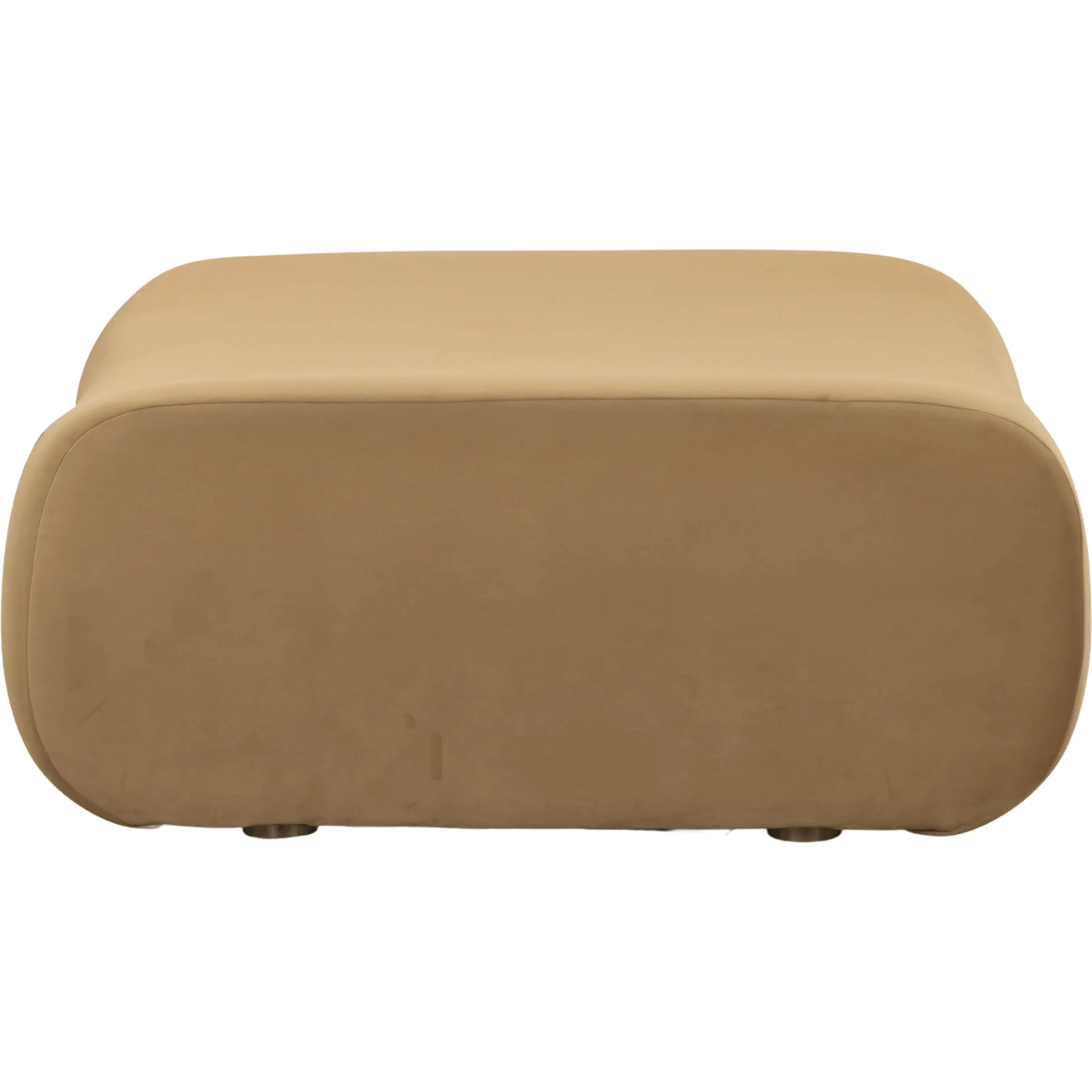 Zenith Latte Performance Velvet Ottoman - Image 3