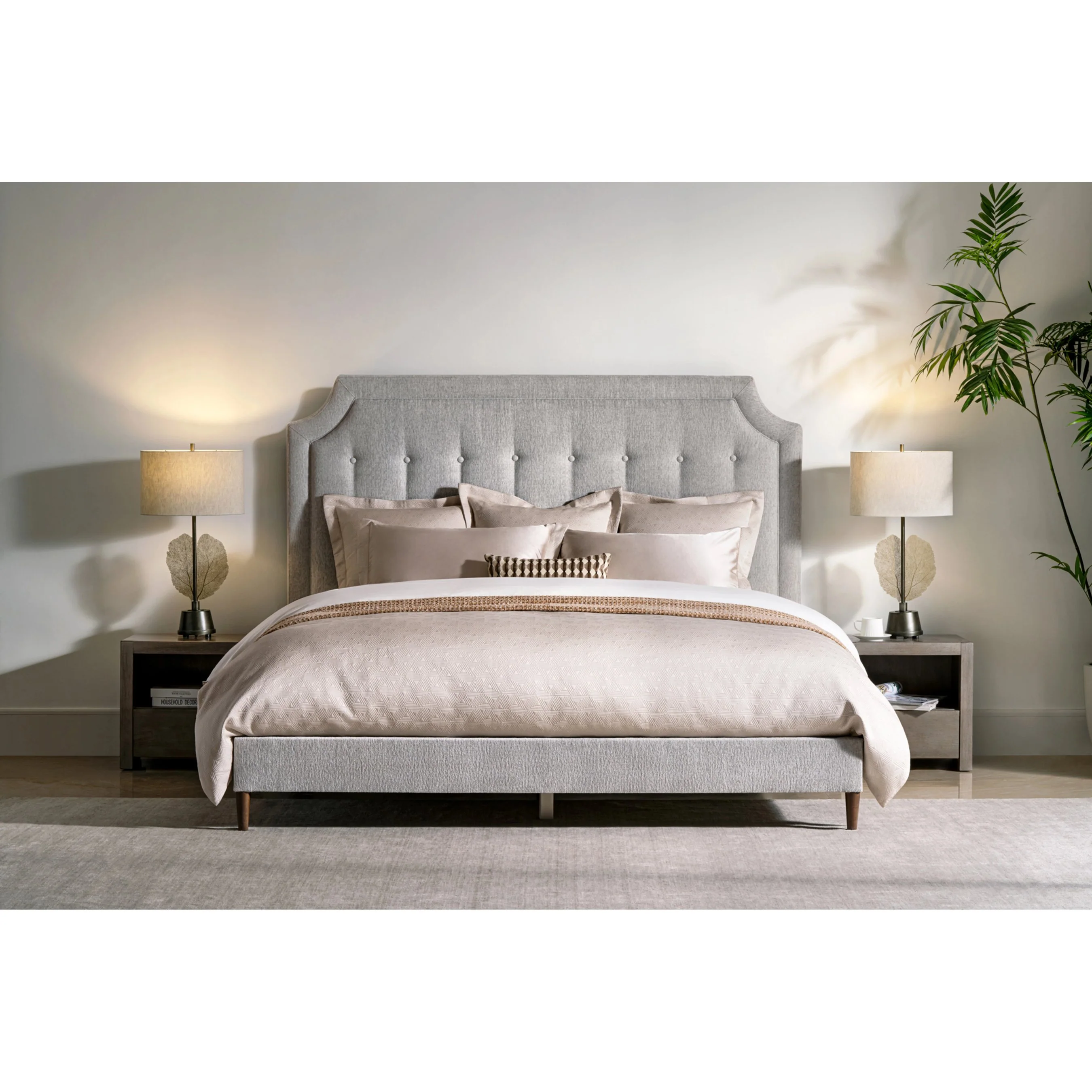 Zest Scooped Welt Upholstered Bed - Image 8