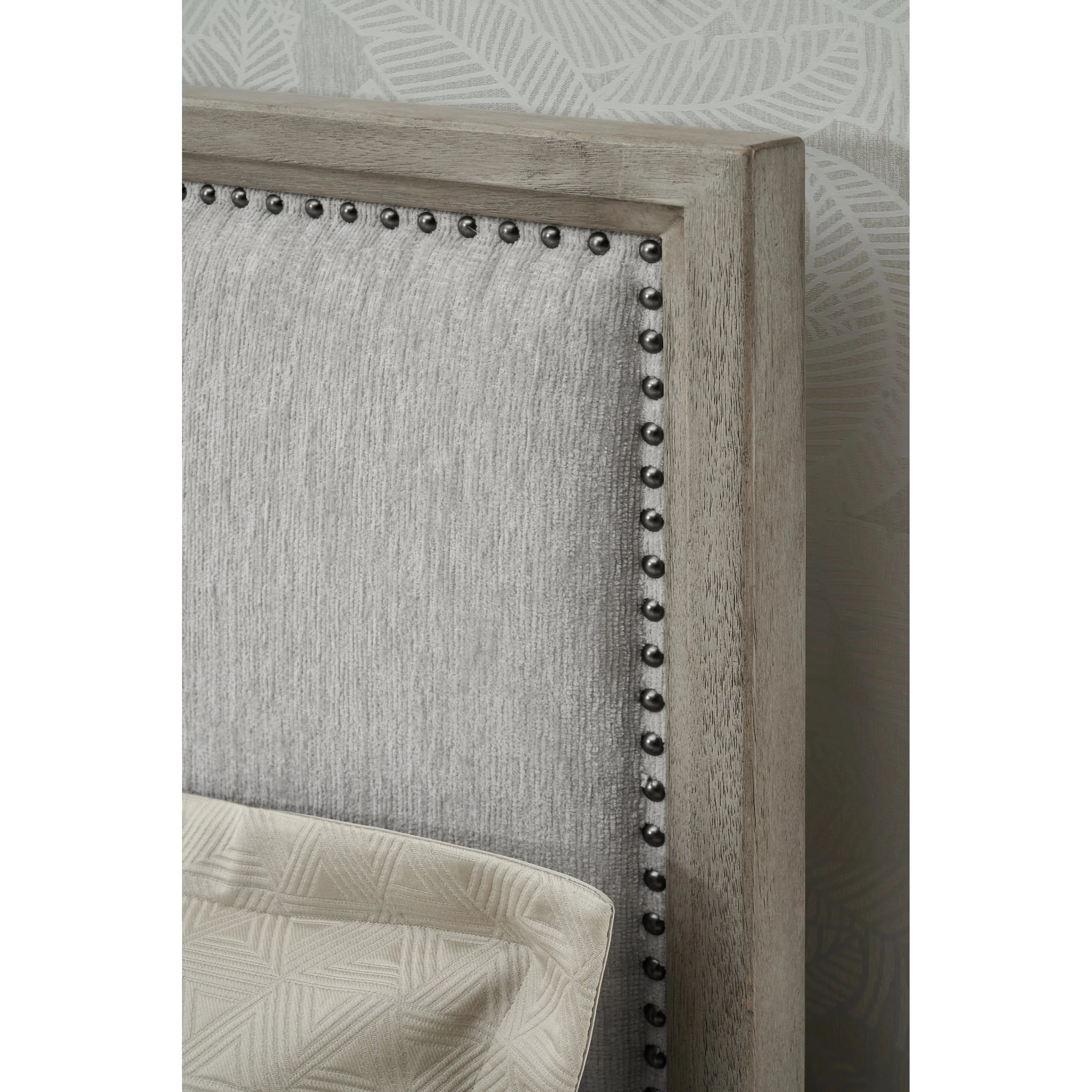 Zest Upholstered Bed with Nailhead Trim - Image 3