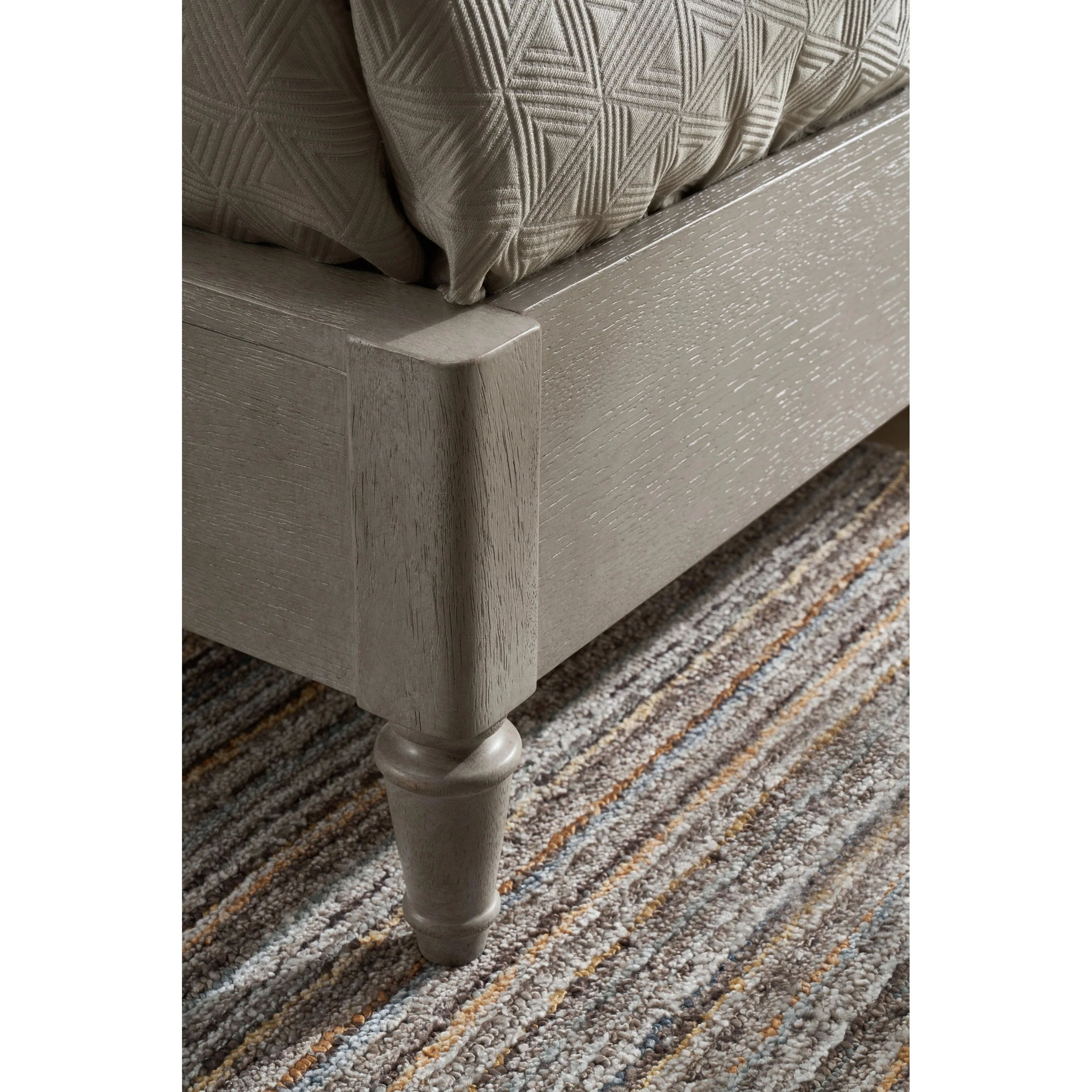Zest Upholstered Bed with Nailhead Trim - Image 4