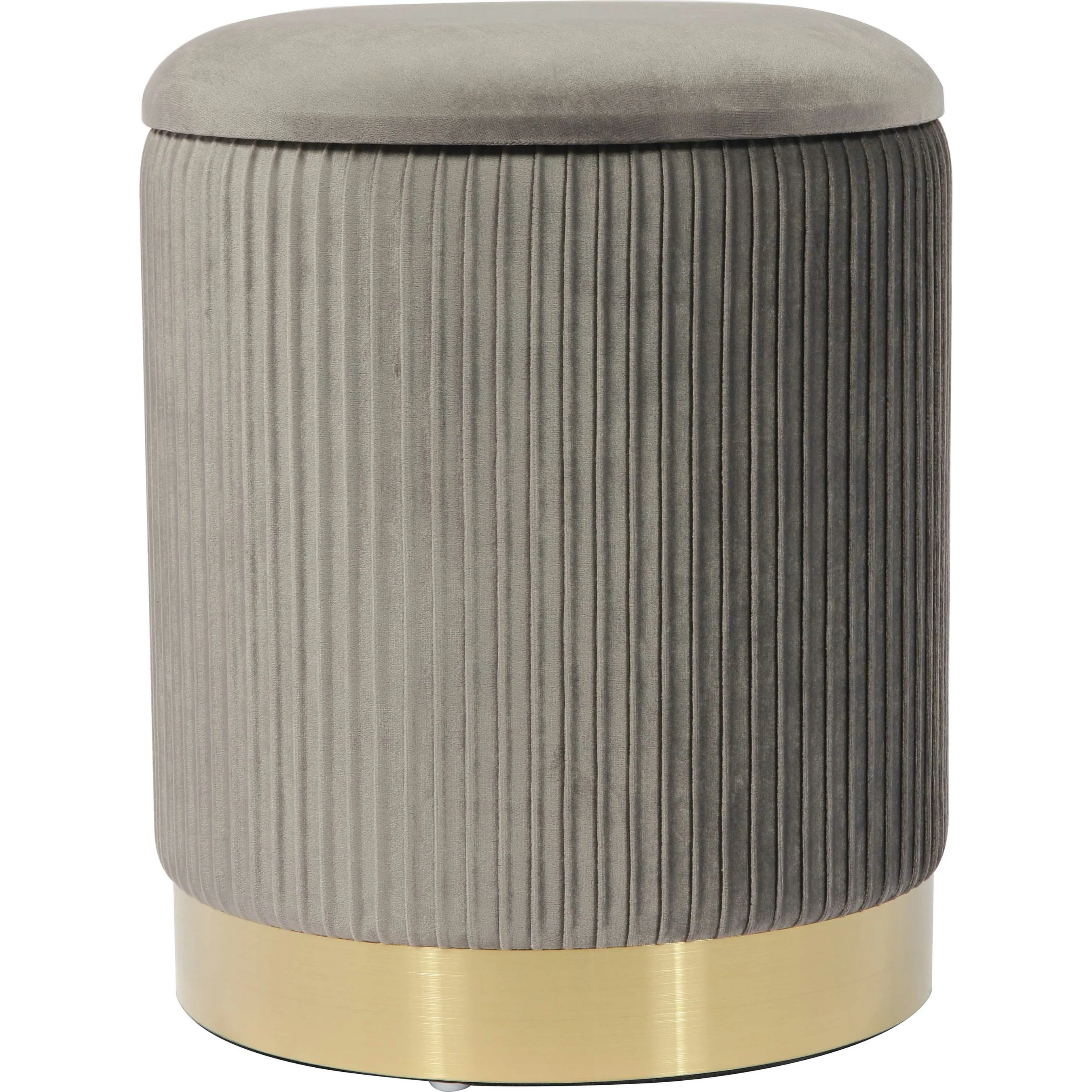 Zoe Velvet Storage Ottoman - Image 3