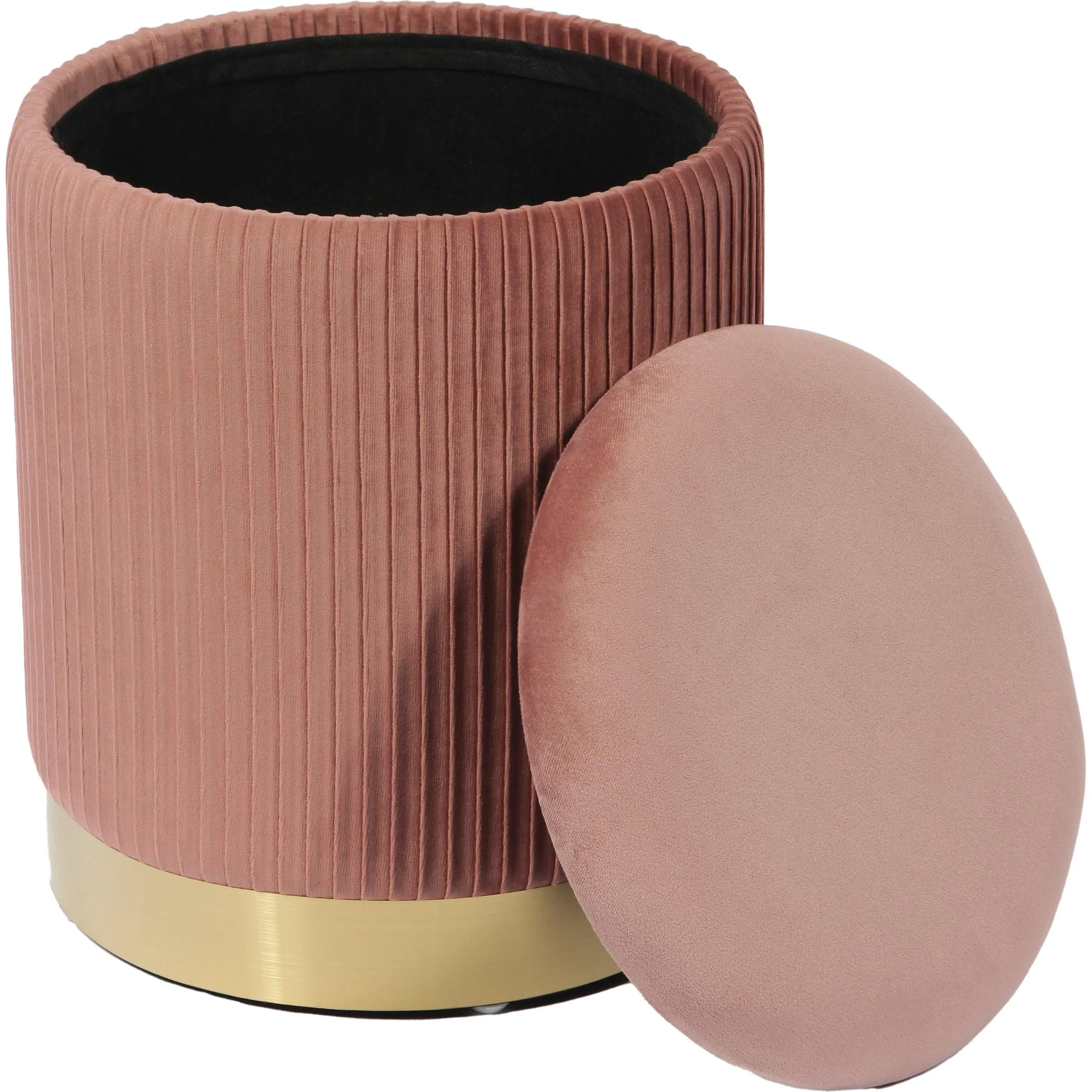 Zoe Velvet Storage Ottoman - Image 4